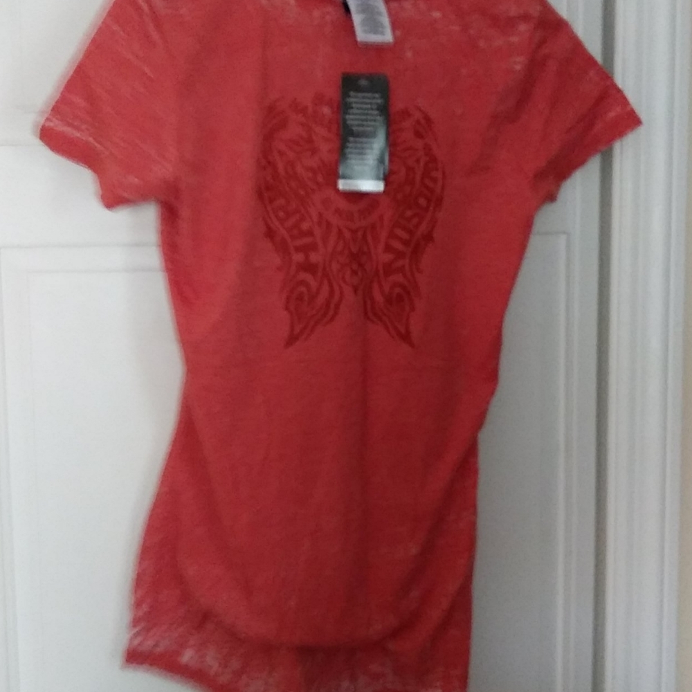 Harley Davidson orange t shirt traded - Picture 2 of 2